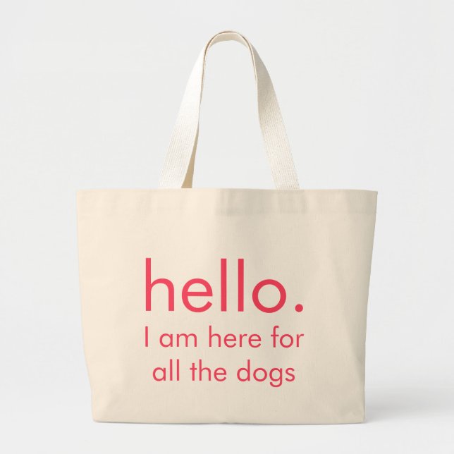 Bolso De Tela Gigante tote fanático del jumbo del perro del perro (Frente)