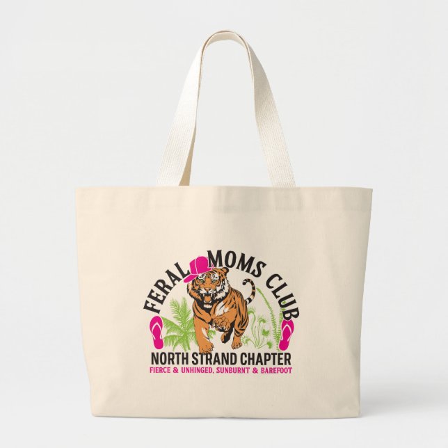Bolso De Tela Gigante Tote Feral Moms Club (Frente)