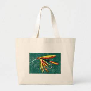 Bolso De Tela Gigante tote "Firecracker" Wet Fly Jumbo
