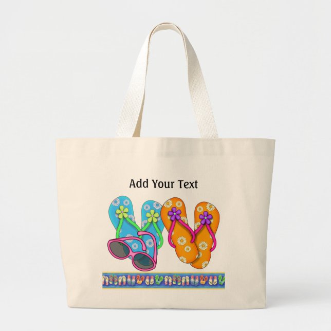 Bolso De Tela Gigante Tote Flip Flop de SRF (Frente)