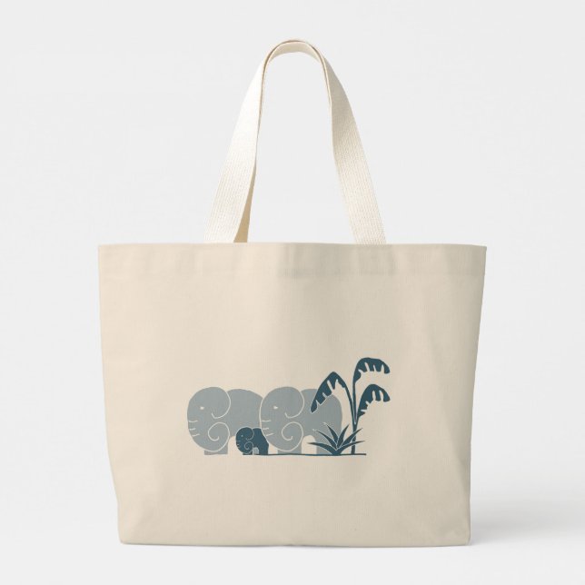 Bolso De Tela Gigante tote gigante de la firma Elephant Life en Blues (Reverso)