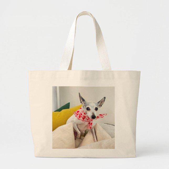 Bolso De Tela Gigante tote gigante de perlas de pastel (Frente)