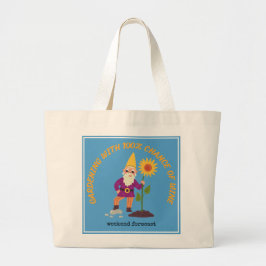 Bolso De Tela Gigante Tote Gnome Garden