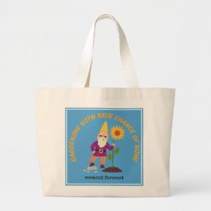 Bolso De Tela Gigante Tote Gnome Garden
