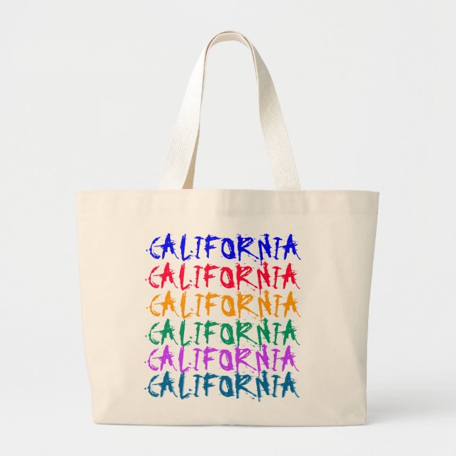Bolso De Tela Gigante Tote grande de CALIFORNIA (Frente)
