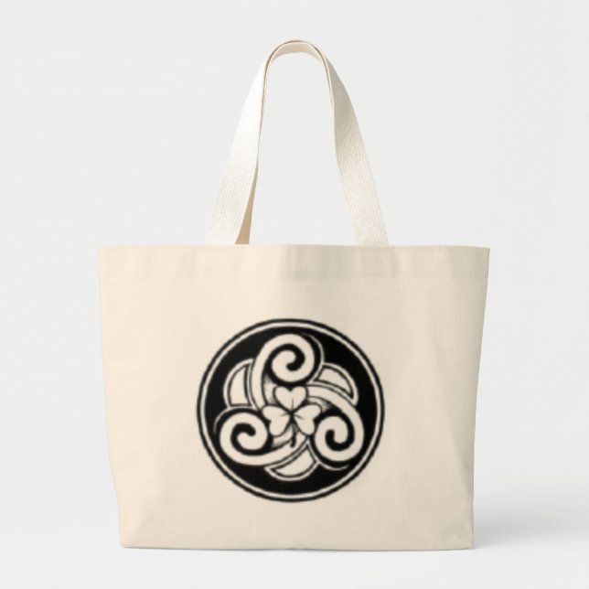 Bolso De Tela Gigante Tote irlandés del tatuaje (Frente)