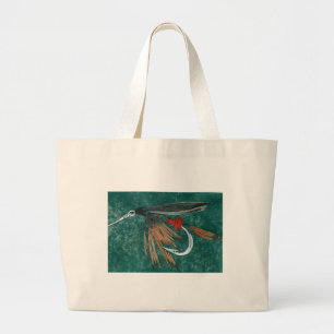 Bolso De Tela Gigante tote "Iron Blue Dun" Wet Fly Jumbo