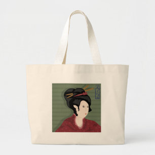 Bolso De Tela Gigante Tote japonés del chica