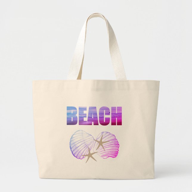 Bolso De Tela Gigante Tote Jumbo Beach (Frente)