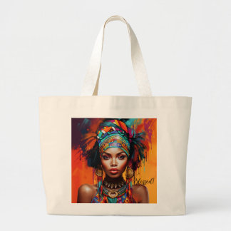 Bolso De Tela Gigante Tote jumbo bendita mujer afroamericana