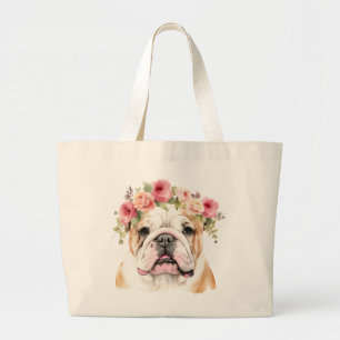 Bolso De Tela Gigante Tote Jumbo Bulldog inglés