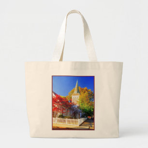 Bolso De Tela Gigante Tote Jumbo Canvas de la Iglesia de Otoño