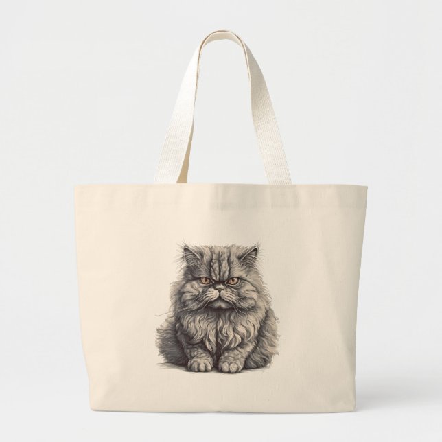 Bolso De Tela Gigante Tote Jumbo Cat (Frente)