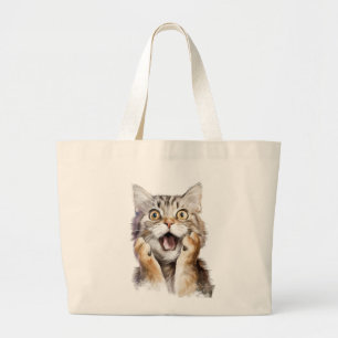 Bolso De Tela Gigante Tote Jumbo Cat