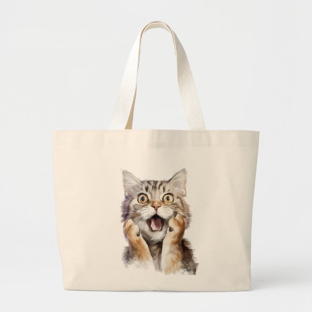Bolso De Tela Gigante Tote Jumbo Cat (Frente)