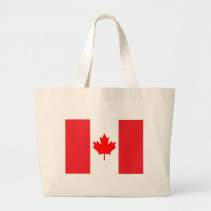 Bolso De Tela Gigante Tote Jumbo con Bandera de Canadá