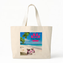 Tote Jumbo con gato de playa personalizado