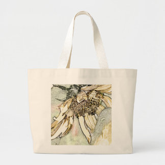 Bolso De Tela Gigante Tote Jumbo con girasol