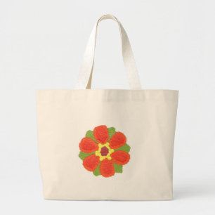 Bolso De Tela Gigante Tote Jumbo de Flor Dotty