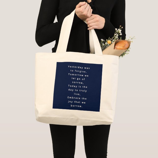 Bolso De Tela Gigante Tote Jumbo de la Alegría del Abrazo (Anverso (producto))