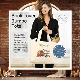 Bolso De Tela Gigante Tote Jumbo del libro personalizado Lover