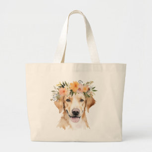 Bolso De Tela Gigante Tote Jumbo Golden Retriever