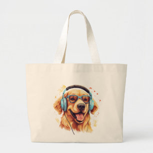 Bolso De Tela Gigante Tote Jumbo Golden Retriever