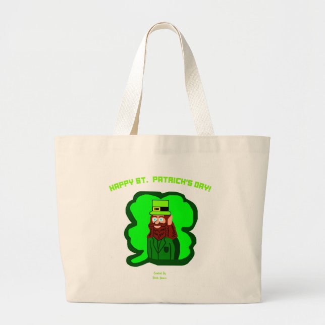 Bolso De Tela Gigante Tote Jumbo Mágico Leprechaun (Frente)