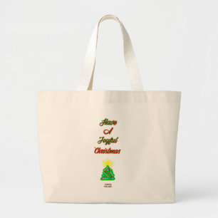 Bolso De Tela Gigante Tote Jumbo Navidades alegres