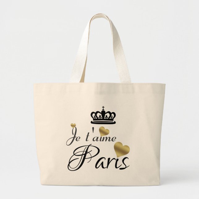Bolso De Tela Gigante tote Jumbo "París" (Frente)