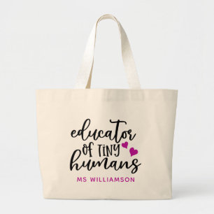 Bolso De Tela Gigante Tote Jumbo Personalizado de Apreciación del Profes