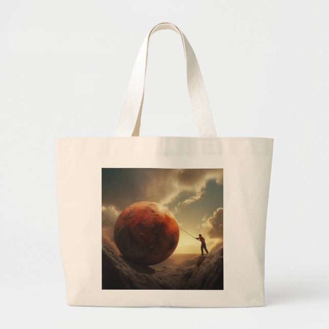 Bolso De Tela Gigante Tote Jumbo Sisyphus #1 (Frente)