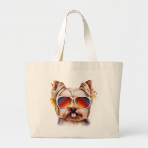 Bolso De Tela Gigante Tote Jumbo Terrier de Yorkshire