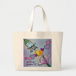 Bolso De Tela Gigante Tote - Las flores del ARTing - Buellton.Art
