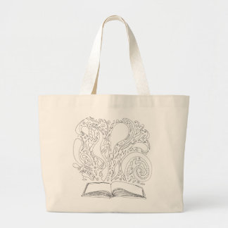 Bolso De Tela Gigante Tote - magia del libro