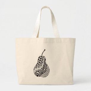 Bolso De Tela Gigante tote modelado de la pera