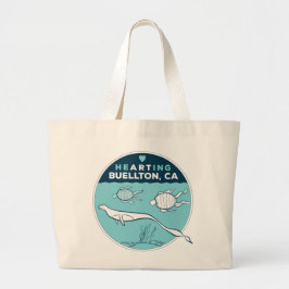 Bolso De Tela Gigante Tote - Ola de Surf - Buellton.Art