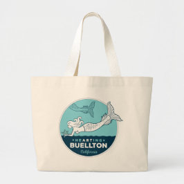 Bolso De Tela Gigante Tote - Olas de gelatina - Buellton.Art