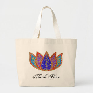 Bolso De Tela Gigante Tote pacífico del jumbo de Lotus