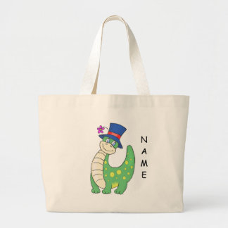Bolso De Tela Gigante Tote personalizado del dinosaurio
