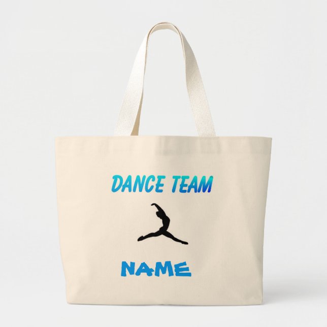 Bolso De Tela Gigante Tote personalizado equipo de la danza (Frente)
