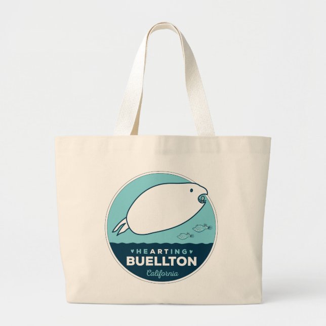 Bolso De Tela Gigante Tote - Pesca para monstruos marinos - Buellton.Art (Frente)