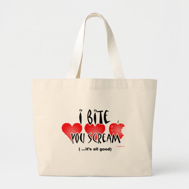 Bolso De Tela Gigante ¡Tote que lleva para el amante del vampiro en su (Frente)
