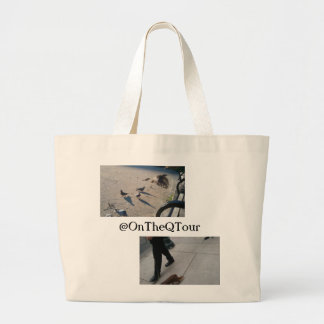 Bolso De Tela Gigante Tote reutilizable de uso múltiple de OnTheQTour