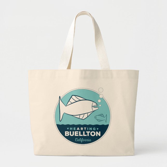 Bolso De Tela Gigante Tote - Saludos - Buellton.Art (Frente)