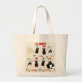 Bolso De Tela Gigante Tote Sandy de Mah Jongg Charleston