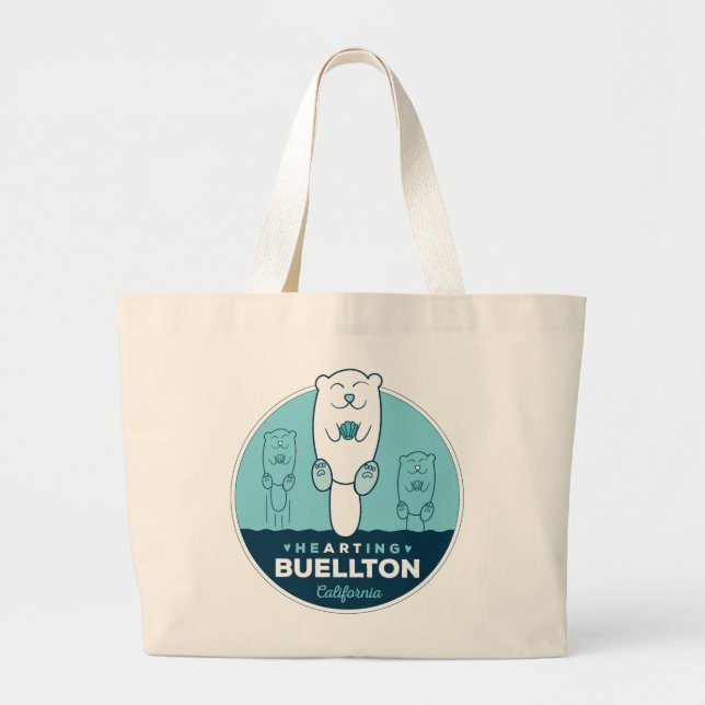 Bolso De Tela Gigante Tote - Scuba Cat - Buellton.Art (Frente)