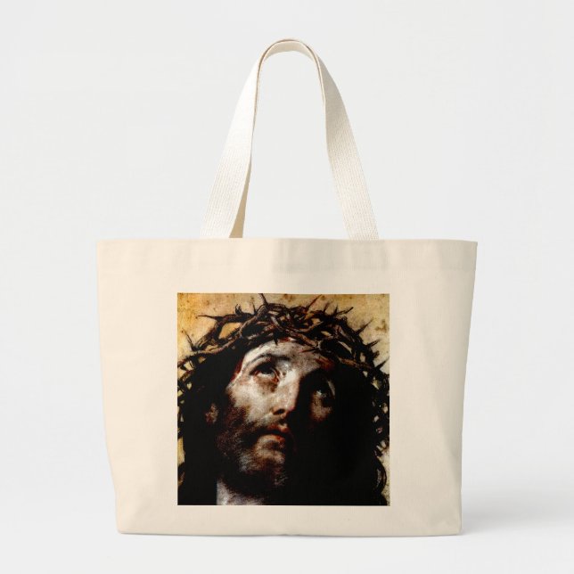 Bolso De Tela Gigante Tote sufridor cuaresmal del criado (Frente)