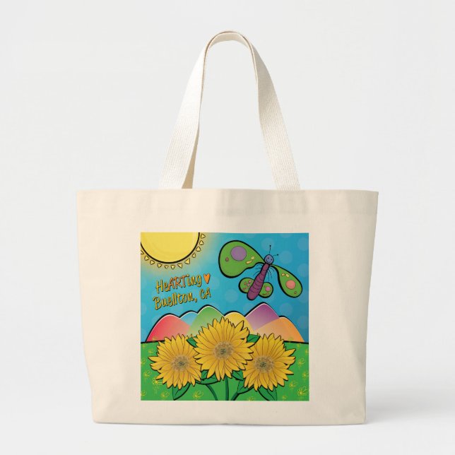 Bolso De Tela Gigante Tote - Sunny Buellton - Buellton.Art (Frente)