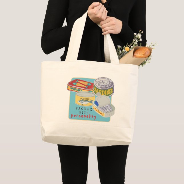 Bolso De Tela Gigante Tote Tin Fish (Anverso (producto))